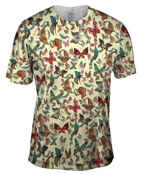 Tribal Beautiful Butterflies Mens T-Shirt