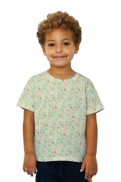 Kids Tribal Birds And The Trees Brown Green&nbsp;Kids T-Shirt