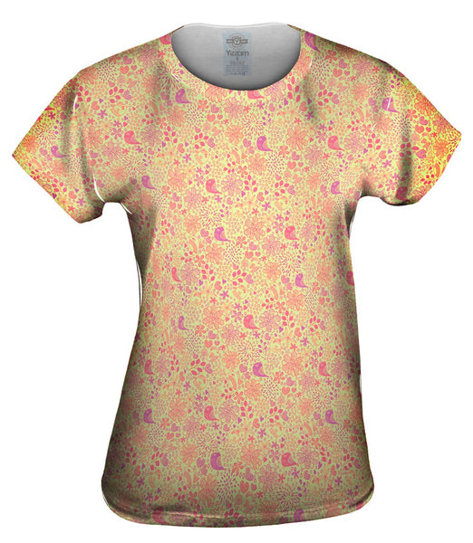 Tribal Birds And The Trees Pink Purple Womens Top