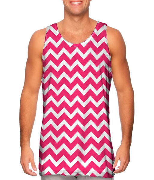 Chevron Thick Pink Mens Tank Top
