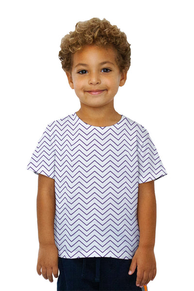 Kids Chevron Purple Thin Kids T-Shirt