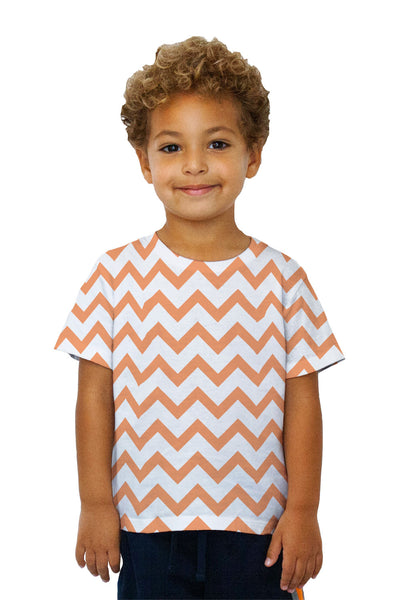 Kids Chevron Orange Medium Kids T-Shirt