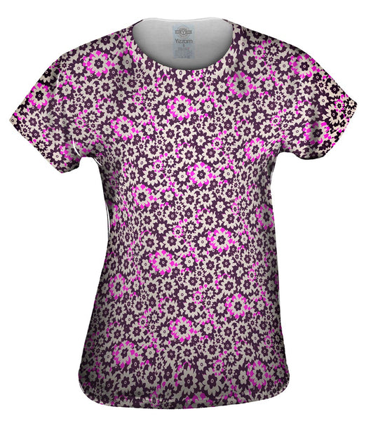 Flower Parade Pink Purple Mauve Womens Top