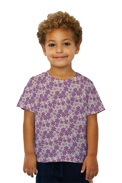 Kids Flower Garden Purple Mint Kids T-Shirt