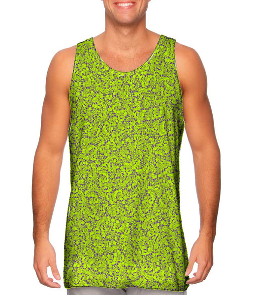 Halloween Skulls Green Purple&nbsp;Mens Tank Top