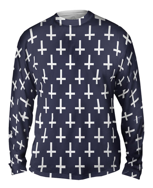 Cross Of St Peter Dark Purple Mens Long Sleeve