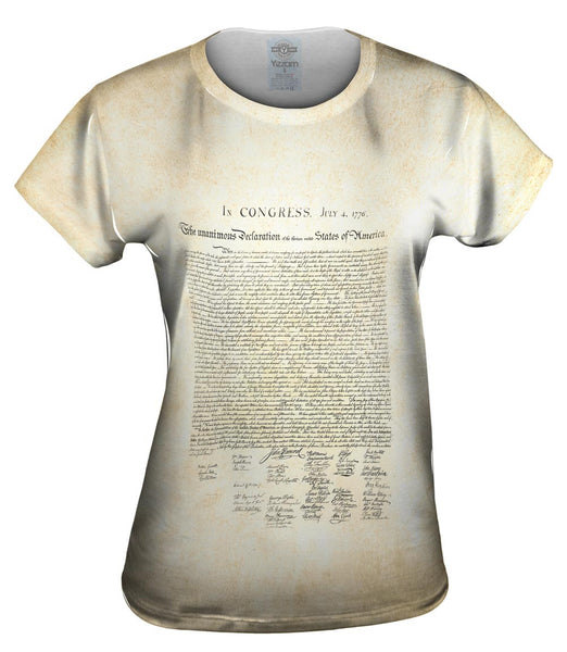 Us Declaration Of Independence Womens Top