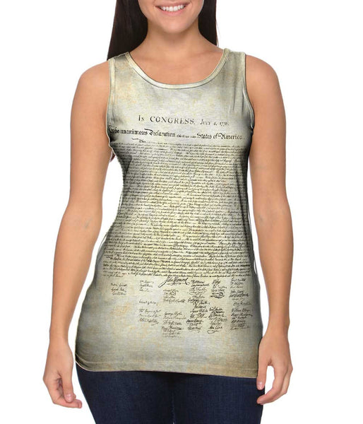 Us Declaration Of Independence Womens Tank Top