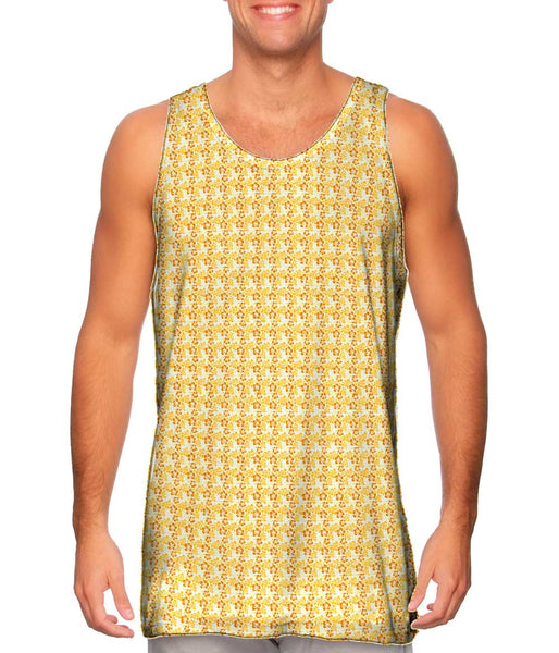 Hawaiian White Brown&nbsp;Mens Tank Top