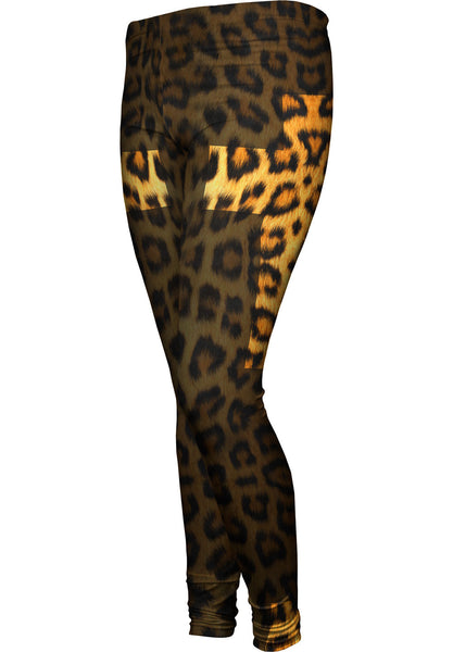 Cross Leopard Animal Skin Womens Leggings