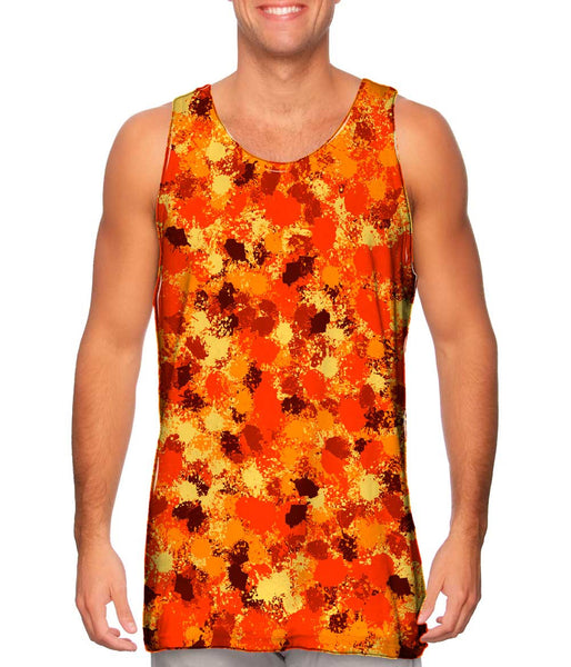 Paint Splatter Madness Orange&nbsp;Mens Tank Top