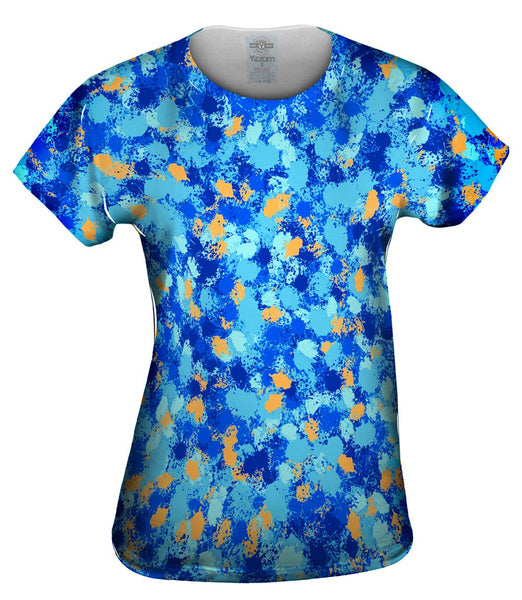 Paint Splatter Madness Blue&nbsp;Womens Top
