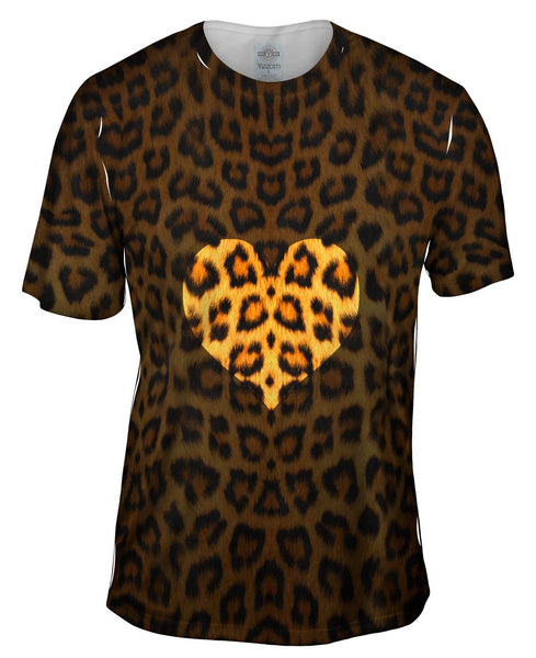 Love Leopard Animal Skin Mens T-Shirt