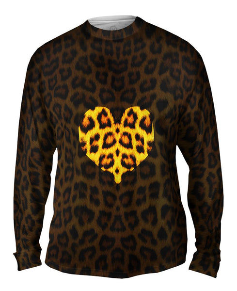 Love Leopard Animal Skin Mens Long Sleeve