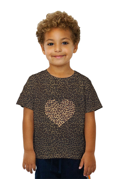 Kids Love Cheetah Animal Skin Kids T-Shirt