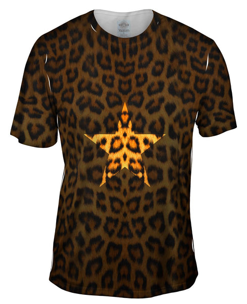 Star Leopard Animal Skin Mens T-Shirt