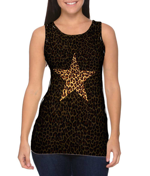 Star Cheetah Animal Skin Womens Tank Top