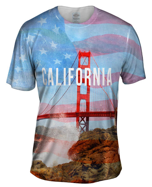 California Pride Golden Gate Bridge Mens T-Shirt