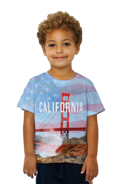 Kids California Pride Golden Gate Bridge Kids T-Shirt