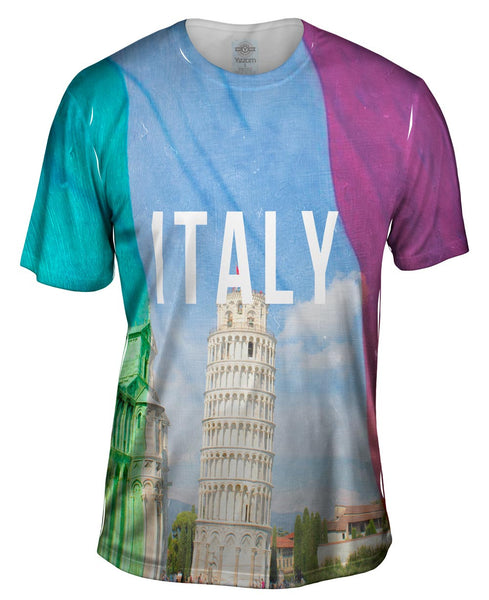 Italy Pride Tower Of Pisa Mens T-Shirt
