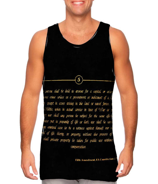 Fifth Amendment Us Constitution&nbsp;Mens Tank Top