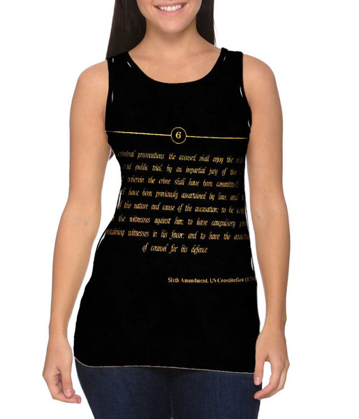 Sixth Amendment Us Constitution&nbsp;Womens Tank Top