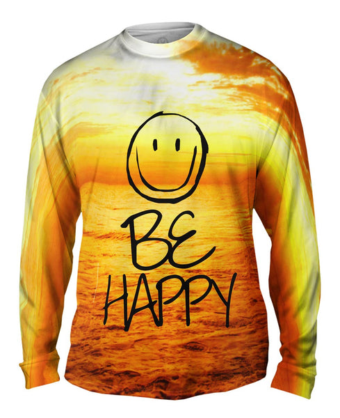 Flow With The Motion Be Happy Sea Mens Long Sleeve
