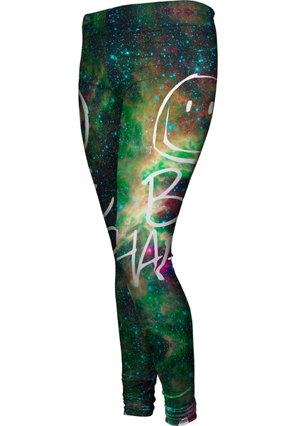 Out Of This World Be Happy Space Galaxy Womens Leggings