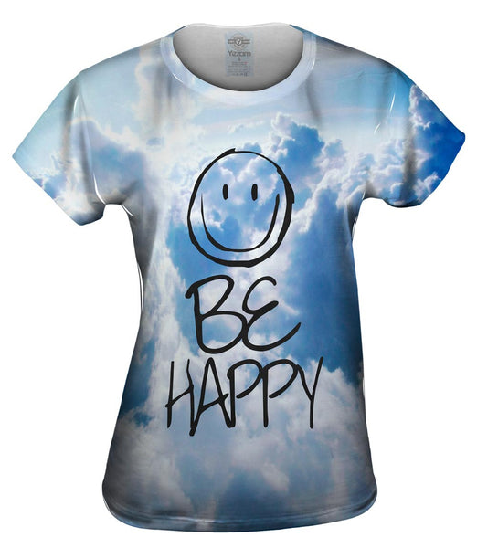 Flying High Be Happy Clouds Womens Top