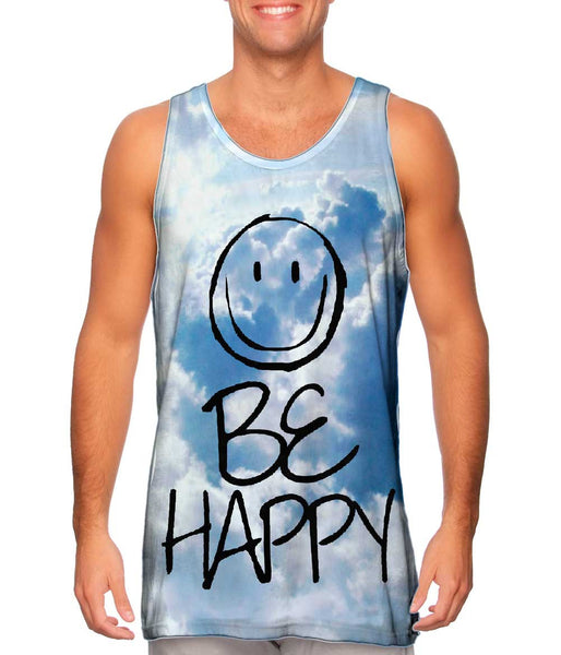 Flying High Be Happy Clouds&nbsp;Mens Tank Top