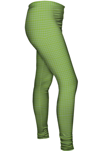 Green Flannel Womens Leggings