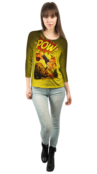 Ass Kicking Pow Comic&nbsp;Womens 3/4 Sleeve