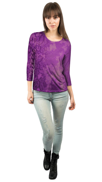 Bindi Indian Pattern Purple&nbsp;Womens 3/4 Sleeve