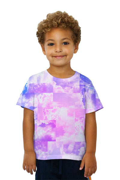 Kids Cloud Collage Blue Pink Kids T-Shirt