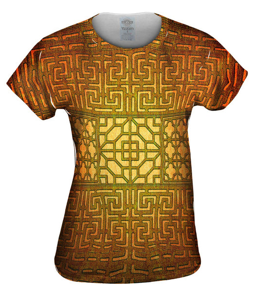 Eastern Tapestry Gold Womens Top