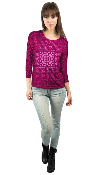 Eastern Tapestry Pink&nbsp;Womens 3/4 Sleeve