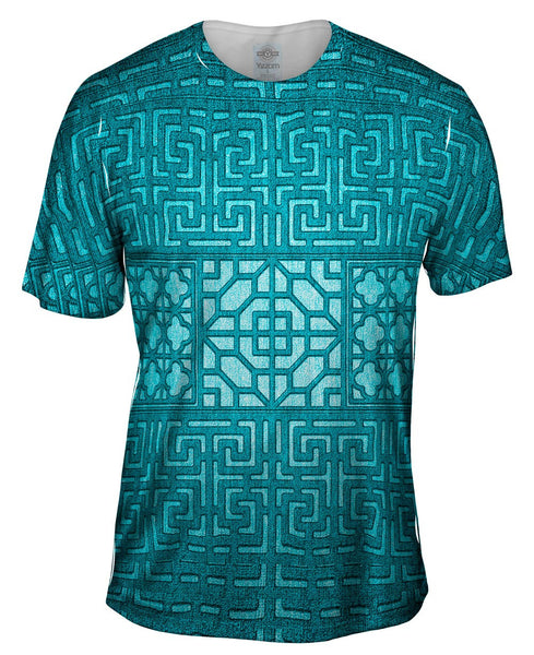 Eastern Tapestry Turquoise Mens T-Shirt