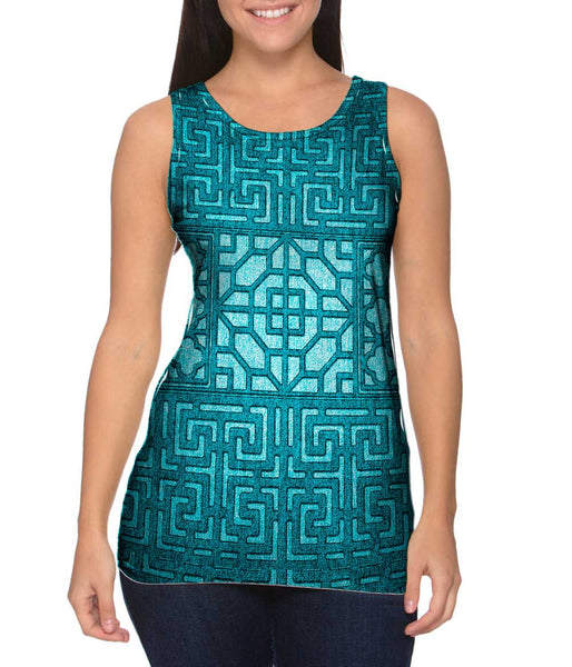 Eastern Tapestry Turquoise&nbsp;Womens Tank Top