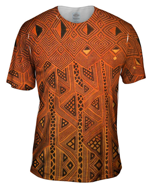 African Tribal Kuba Cloth Triangles Mens T-Shirt