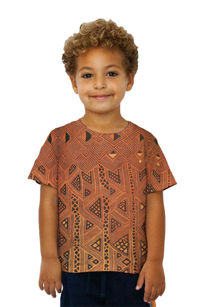 Kids African Tribal Kuba Cloth Triangles Kids T-Shirt