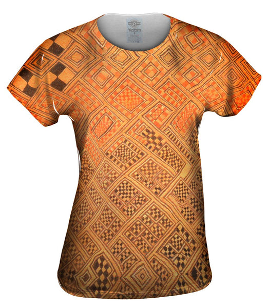 African Tribal Kuba Cloth Marriage Quilt Womens Top