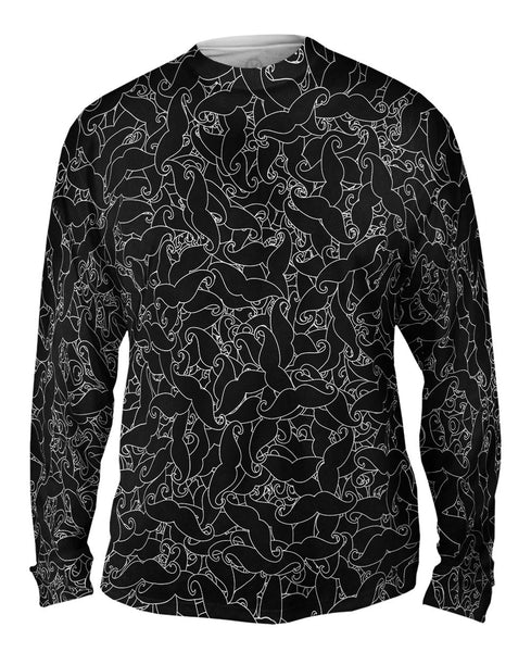 Moustache Hipster Ride Mens Long Sleeve