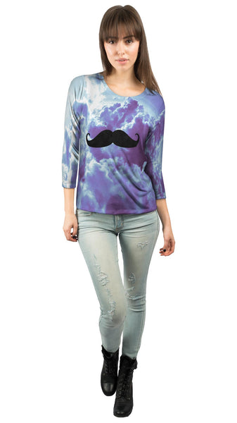 Daydreaming About Moustache Hipster&nbsp;Womens 3/4 Sleeve