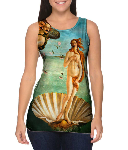 Moustache Hipster Botticelli Venus&nbsp;Womens Tank Top