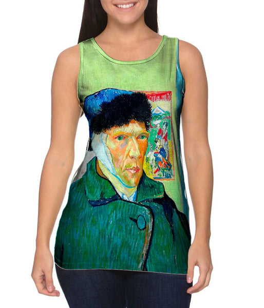 Moustache Hipster Vincent Van Gogh Self Portrait With Bandaged Ear Womens Tank Top