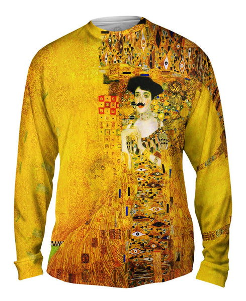 Moustache Hipster Klimt Portrait Adele Mens Long Sleeve