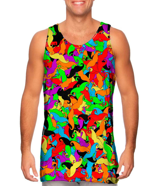 Moustache Hipster Ride Colorful&nbsp;Mens Tank Top