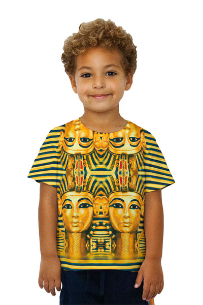 Kids King Tut Reincarnation Black Stripes Copy Kids T-Shirt