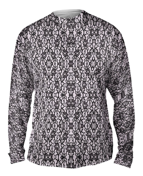 Lace Black Pink Mens Long Sleeve