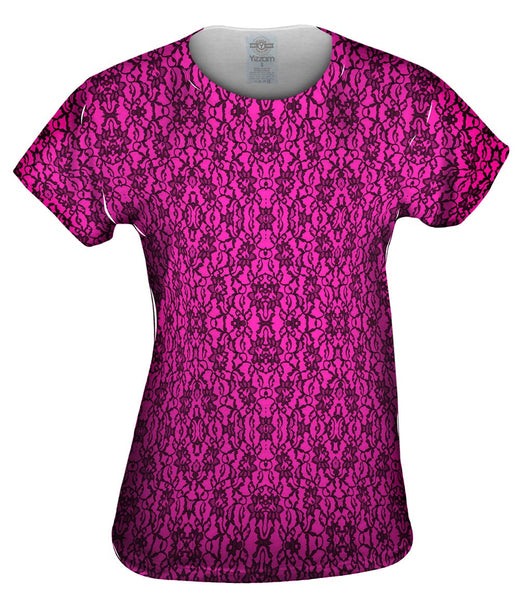 Lace Black Hotpink&nbsp;Womens Top